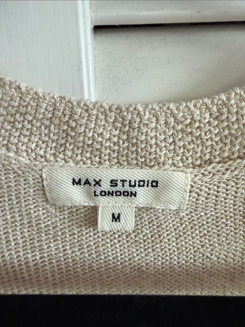 Max Studio Neutral Beige Knit Scoop Tank - Picture 2 of 4